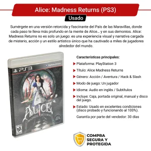 Alice Madness Returns - Playstation 3 | Usado - Image 3
